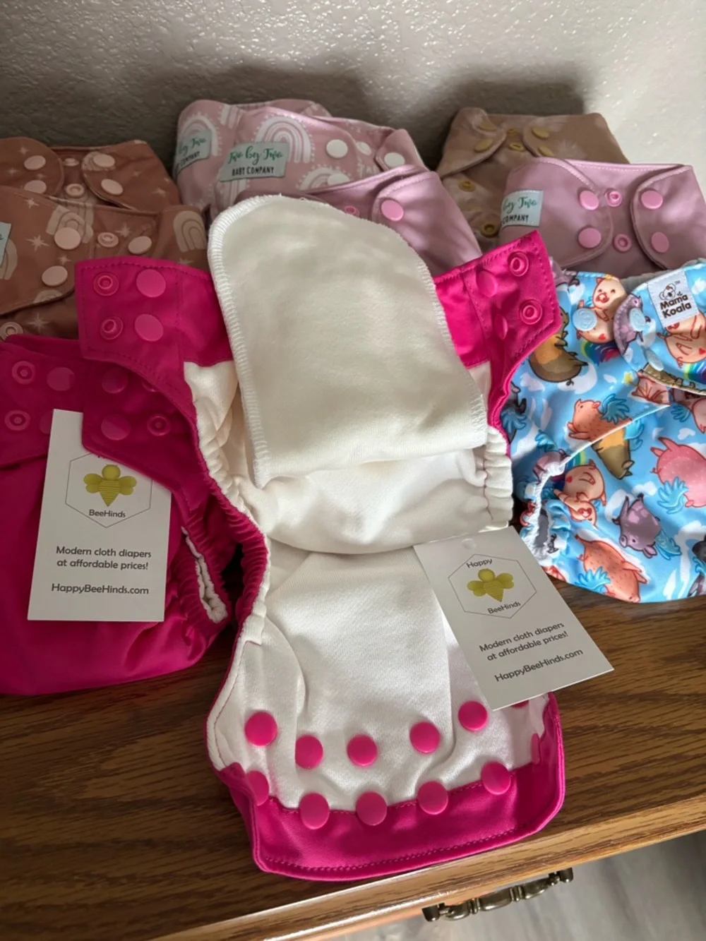 NEW Assorted Newborn Cloth Diaper Lot- AIO, AI2, and Pocket Styles